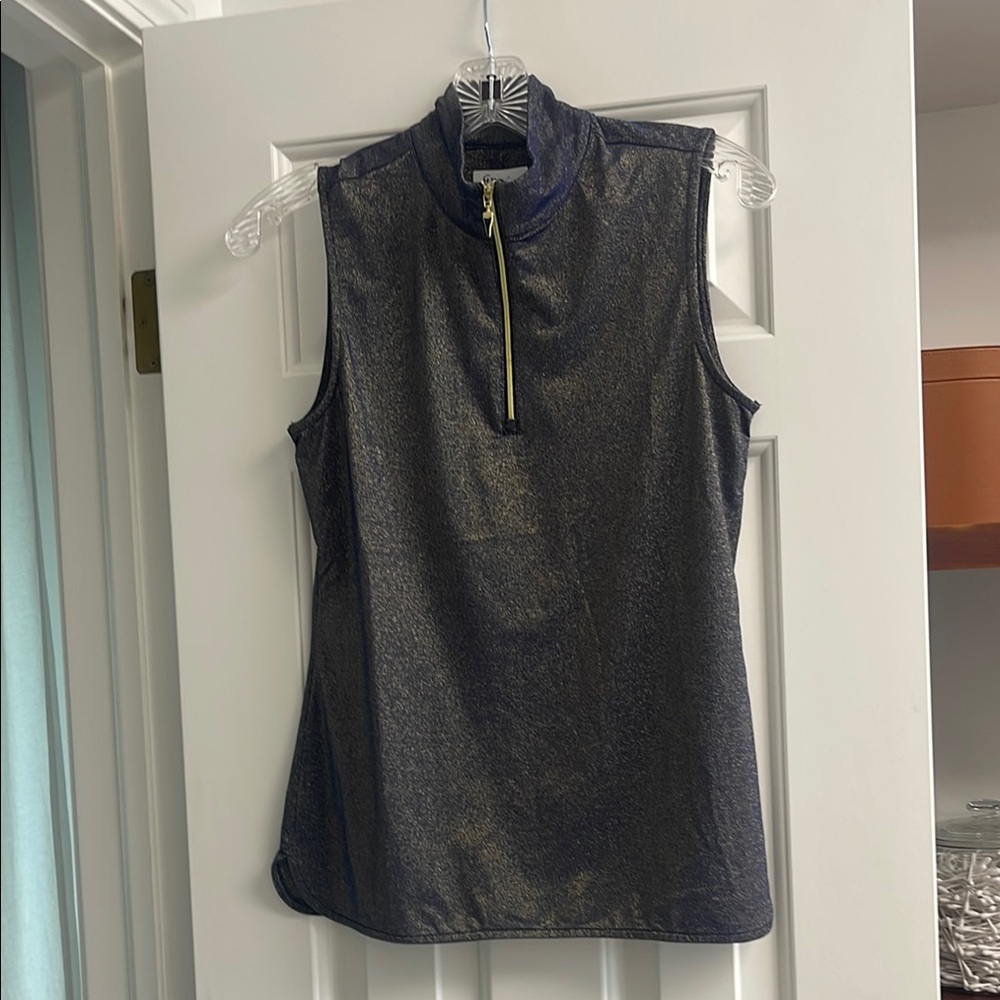 Greg Norman Metallic Gold top